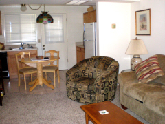 Living room and dining area
